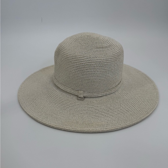 Nine West Elegant Soft White Straw Sun Hat – Chic Summer Boho Beach Style - Picture 5 of 12